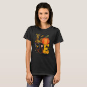 Nurse Leopard Pumpkin Erntedank Liebe PCU Nurse T-Shirt (Vorne ganz)