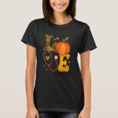 Nurse Leopard Pumpkin Thanksgiving Love Cardiac Nu T-Shirt (Vorderseite)