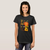 Nurse Leopard Pumpkin Thanksgiving Love Certified T-Shirt (Vorne ganz)