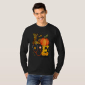 Nurse Leopard Pumpkin Thanksgiving Love Certified  T-Shirt (Vorne ganz)