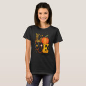 Nurse Leopard Pumpkin Thanksgiving Love MBU Nurse T-Shirt (Vorne ganz)