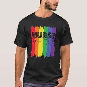 Nurse LGBT Rainbow Registered Nursing RN Gay Pride T-Shirt