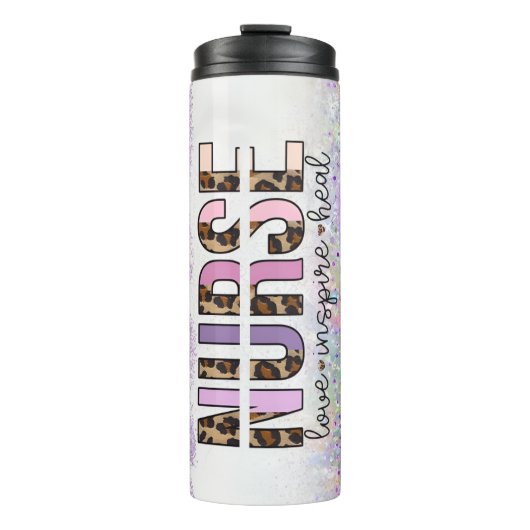 Nurse-Liebe Inspiriere Heiltumbler Thermosbecher (Vorderseite)
