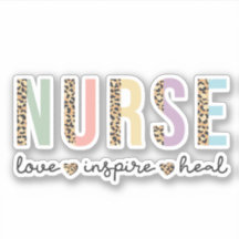 Nurse Liebe Inspirierte Heal Leopard Print Pastel