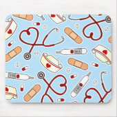 Nurse Liebe Print Blue Mousepad (Vorne)