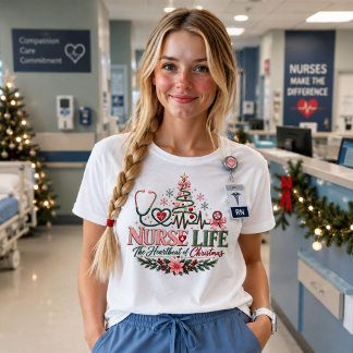 Nurse Life Das Herzschlag von Weihnachten Shirt