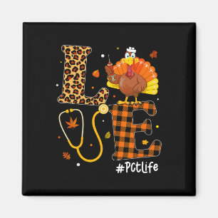 Nurse Life Fall Pct Leopard Kariert Thanksgivi Magnet