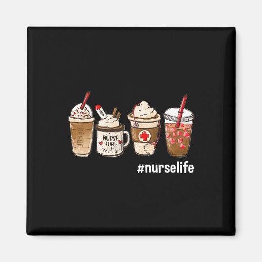 Nurse Life Funny Coffee Nurses Kraftstoff registri Magnet (Vorne)