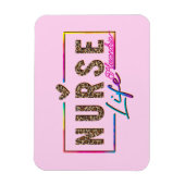"Nurse Life" in eleganten Regenbogenfarben Magnet (Vertikal)