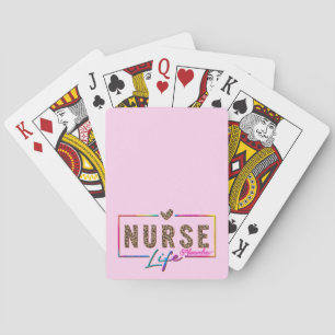 "Nurse Life" in eleganten Regenbogenfarben Spielkarten
