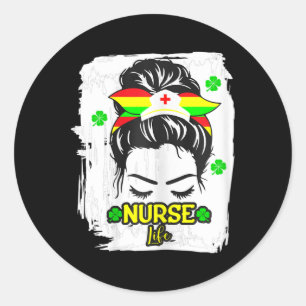 Nurse Life Juneteente Black History African Rn Lpn Runder Aufkleber