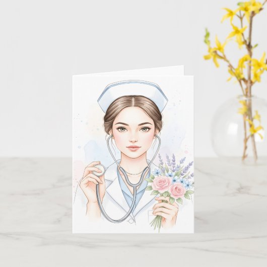 nurse Life Karte (Gelbe Blume)