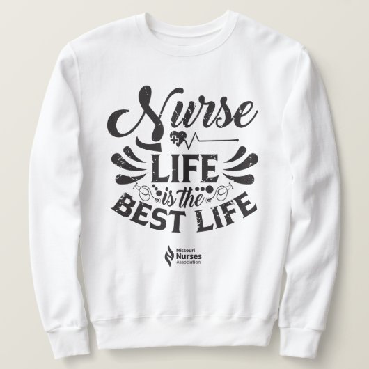 Nurse Life Light Colored Sweatshirt (Design vorne)