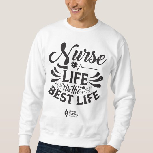 Nurse Life Light Colored Sweatshirt (Vorderseite)