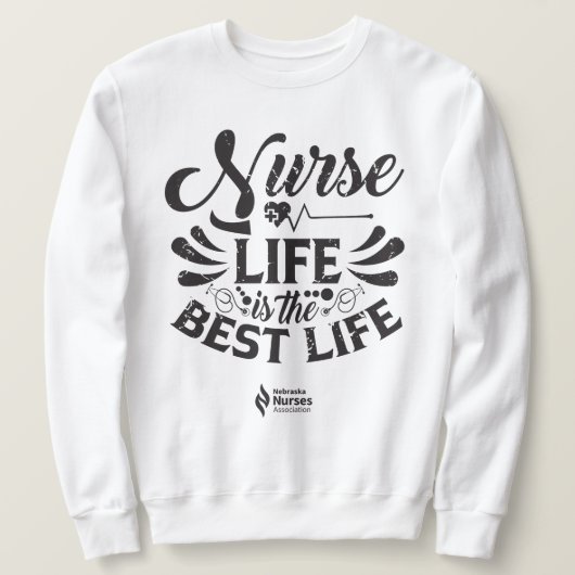 Nurse Life Light Colored Sweatshirt (Design vorne)
