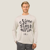 Nurse Life Light Tri-Blend Long Sleeve T-Shirt Tri-Blend Shirt (Volle Vorderseite)