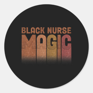Nurse Life Melanin Queen Black Girl Magic History Runder Aufkleber