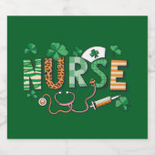 Nurse Life Nurse Day gibt St Patricks Day Bierflaschenetikett (Einzelnes Label)