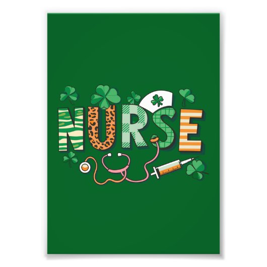 Nurse Life Nurse Day gibt St Patricks Day Fotodruck (Vorne)