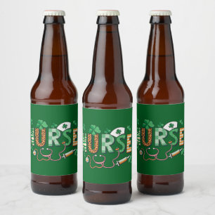 Nurse Life Nurse Tag Geschenke St Patricks Day  Bierflaschenetikett