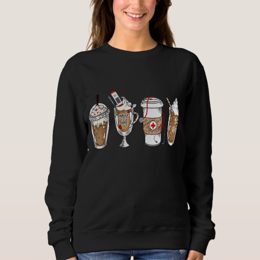 Nurse Life Stethoscope Drinks Sweatshirt (Vorderseite)