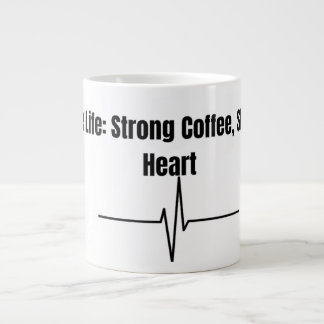 Nurse Life Strong Coffee Stronger Heart Mug Jumbo-Tasse
