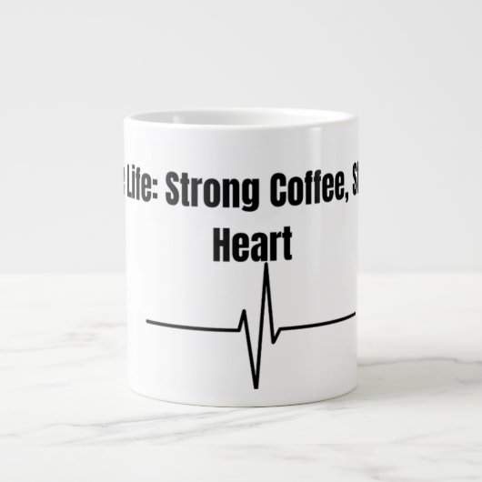 Nurse Life Strong Coffee Stronger Heart Mug Jumbo-Tasse (Vorderseite)