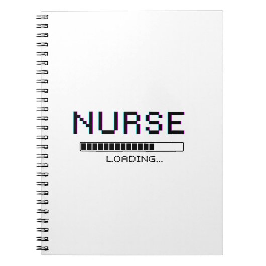 Nurse Loading Glitch Pixel Art Design Notizblock (Vorderseite)