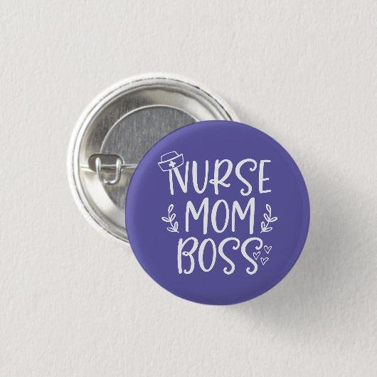 Nurse Mama Boss Button (Vorne & Hinten)