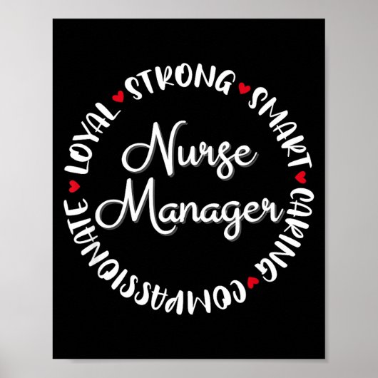 Nurse Manager Nurses Nursing Graduation Medical Lo Poster (Vorne)
