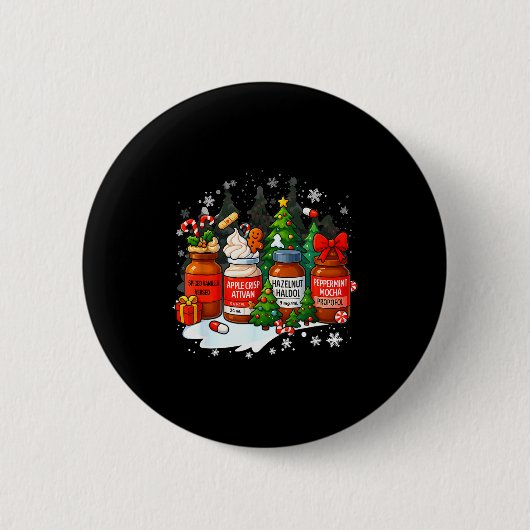 Nurse Medical Profol Ativan Haldo Christmas Health Button (Vorderseite)