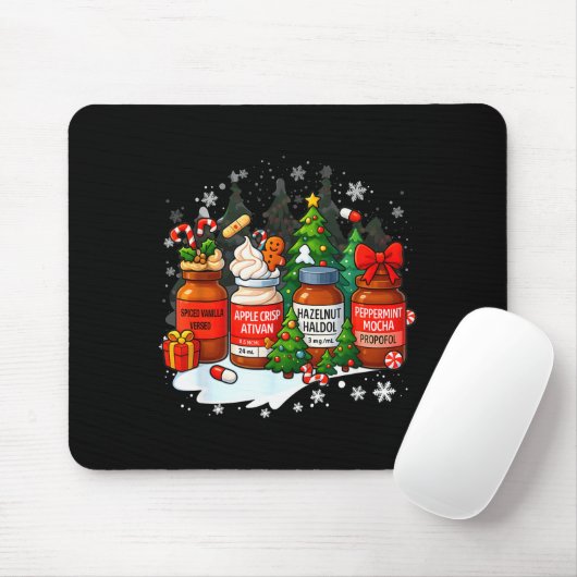 Nurse Medical Profol Ativan Haldo Christmas Health Mousepad (Mit Mouse)