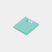 Nurse Medical Stethoscope Nurses Hat Pastel Green Post-it Klebezettel (angewinkelt)