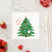 Nurse Merry Christmas Tree Serviette (Beispiel)