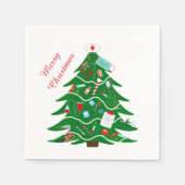 Nurse Merry Christmas Tree Serviette (Vorderseite)