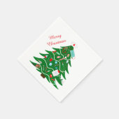 Nurse Merry Christmas Tree Serviette (Ecke)