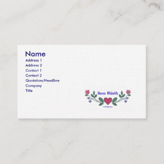 Nurse Midfrau Business Card Visitenkarte