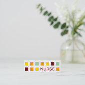 NURSE (Mod-Quadrate) Mini Visitenkarte (Stehend Vorderseite)