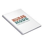 Nurse Mode Retro Wavy Typography Notizblock (Rechte Seite)