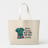 Nurse Modern Typografy Helden Leopard Scrubs Spric Jumbo Stoffbeutel (Rückseite)