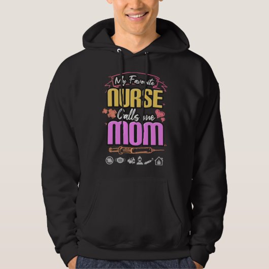 Nurse Moms Plus Size Graphic  My Favorite Nurse Hoodie (Vorderseite)