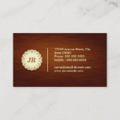 Nurse - Monogramm aus Holzkörnern Visitenkarte (Rückseite)