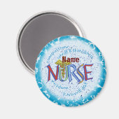 Nurse Motto individuelle Name Magnet (Vorderseite/Rückseite)