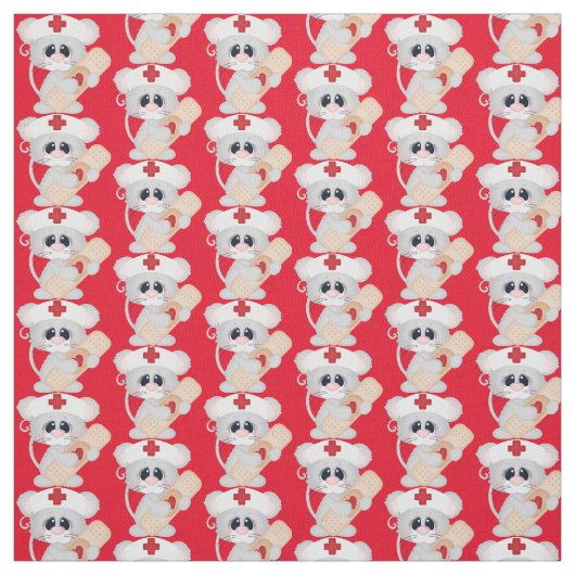 Nurse Mouse Pima Baumwollgewebe Stoff (Muster)