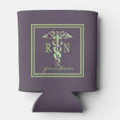 Nurse Name Lila Marmor Caduceus kann kühler Dosenkühler (Rückseite)