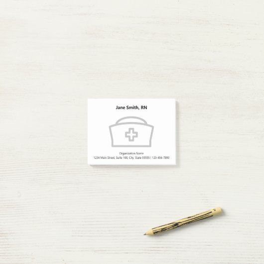 Nurse Name Organisation Anschrift Telefonnummer Post-it Klebezettel (Auf Schreibtisch)
