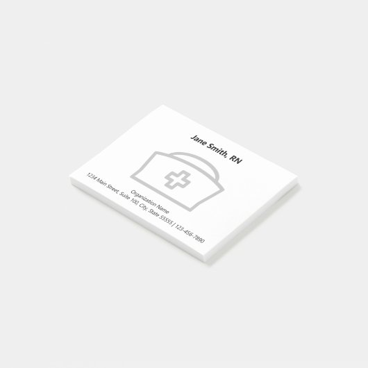 Nurse Name Organisation Anschrift Telefonnummer Post-it Klebezettel (angewinkelt)