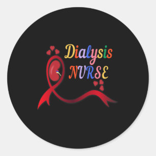 Nurse Nephrology Nurse Dialysis Technischer Leiter Runder Aufkleber