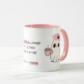 Nurse Niedlich Ghost Halloween Tasse - 11oz (VorderseiteRechts)