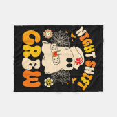 Nurse Night Shift Crew Ghost Halloween Nurse Funny Fleecedecke (Vorderseite (Horizontal))